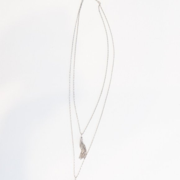 Banana Republic Silver Tassel Necklace Chain - Picture 7 of 7